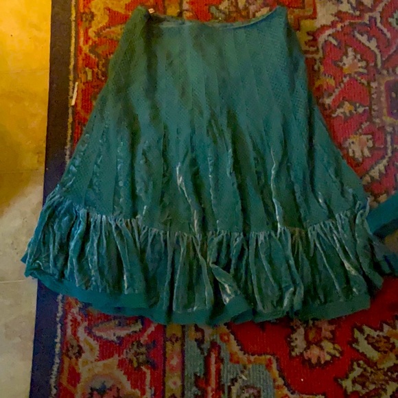 Free People Dresses & Skirts - Free people velvet and lace skirt size 10